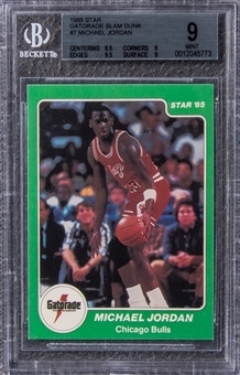 1985-86 Star Gatorade #7 Michael Jordan Rookie Card - BGS MINT 9